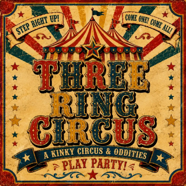 Three Ring Circus: A Kinky Circus & Oddities Play Party Play logo